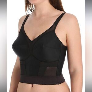 Carnival‎ Longline Soft Cup Wire Free Bra 720 Black 36DD NEW
